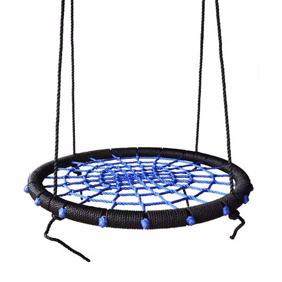 Nuovi arrivi assemblare completamente il piattino che gira l'altalena della ragnatela della corda rotonda dell'albero all'aperto